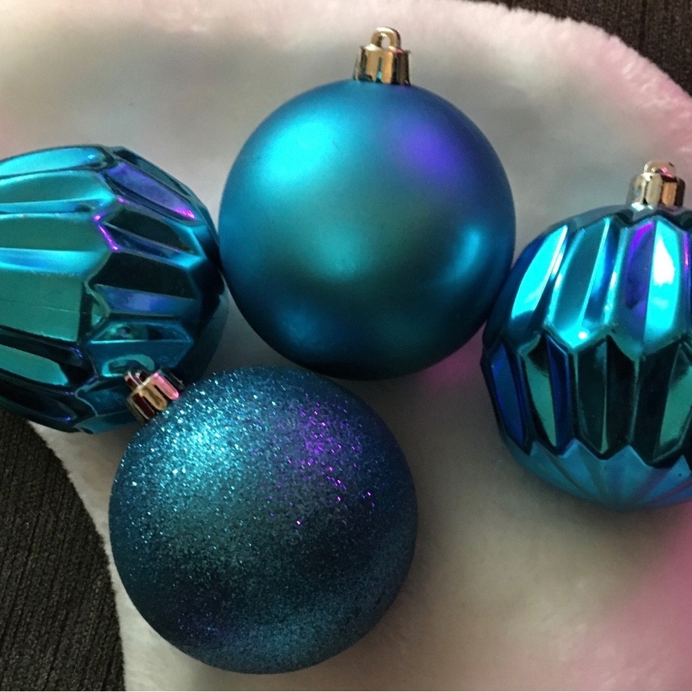 Blue Holiday Ornament Set